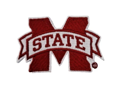 Parche bordado de hierro/coser con logotipo del equipo estatal de Mississippi de 3 pulgadas Foto 1 de 3
