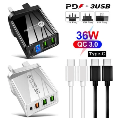 For OnePlus 10 Pro 9 8T Nord 3 CE2 CE3 Lite 36W Fast USB PD Wall Charger Adapter - Image 1 of 4