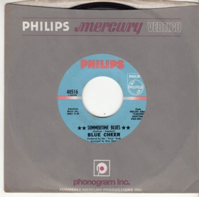 BLUE CHEER - SUMMERTIME BLUES - ORIGINAL PHILIPS RECORDS 45 - Image 1 of 2