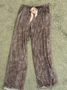 Pantalones de salón pijama recortados grandes a rayas moradas Laundry by Shelli Segal para mujer - Imagen 1 de 5