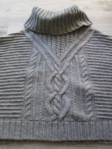 ❤ GAP girls grey sweater poncho XS 4 5 cotton - Picture 1 of 23