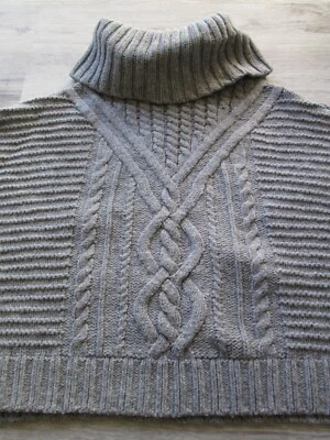 ❤ GAP Niñas Gris Suéter Poncho XS 4 5 Algodón Foto 1 de 4