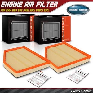 2x Engine Air Filter for BMW E60 E63 545i 550i 645Ci 650i 4.4L 4.8L 13717521023 - Picture 1 of 8
