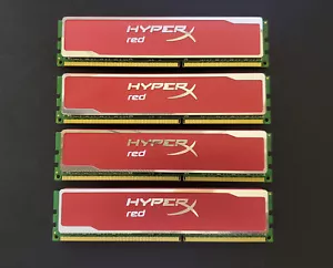 KINGSTON HYPERX RED 32GB (8GBX4) DDR3 1333MHz PC3-10600 SDRAM 1.5V KHX16C10B1R/8 - Picture 1 of 3