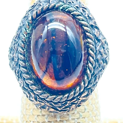 Anillo de cena ámbar simulado 12K GF caña clásico disfraces Foto 1 de 4