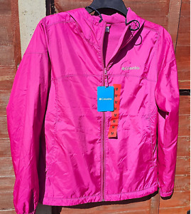 Womens Columbia Fleece Lined Windbreaker Hooded Jacket Coat Size Medium