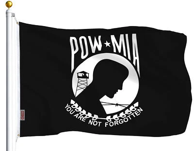 G128 LLC New 3x5 POW MIA POWMIA You Are Never Forgotten Flag 3'x5' Banner Brass Grommets
