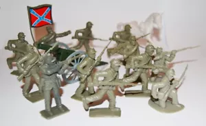 American Civil War Confederate Infantry Artillery Plastic 54mm Model Soldier Set - Picture 1 of 2