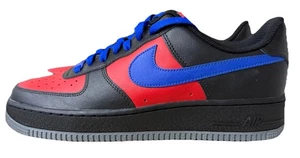 Nike By You Air Force 1 Low ID Black Blue Red | CT7875-994 Men Size 10 - Picture 1 of 5