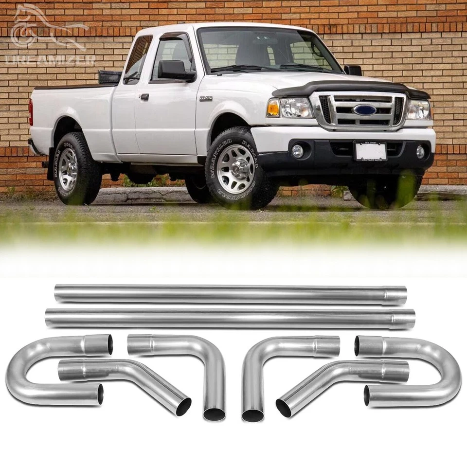 Kit de flexión recta de mandril de tubo de escape de 2,5" T304 de acero inoxidable para Ford Ranger Foto 1 de 4