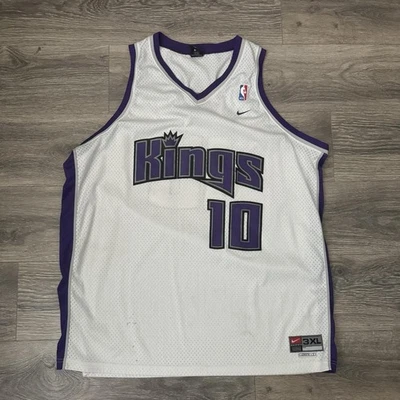 复古 Y2K 耐克 Sacramento Kings Mike Bibby 10 球衣尺寸 3XL NBA 篮球 — 第 1/4 张图片