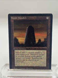 Basalt Monolith Beta Edition MP Magic The Gathering Mtg 1993 - Picture 1 of 3