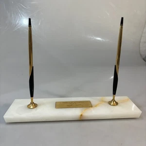 Juego de escritorio lápiz bolígrafo Cross 1/20 oro 12K relleno vintage hecho en EE. UU. - Imagen 1 de 12
