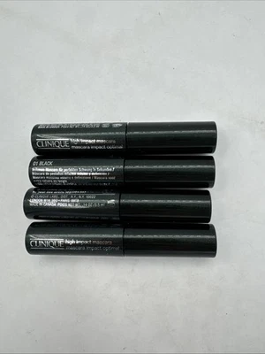 (4) Máscara de pestañas Clinique High Impact 01 negra 0,14 OZ Foto 1 de 4
