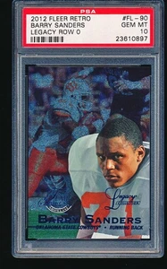 2012 Fleer Retro Legacy Row 0 BARRY SANDERS #FL-90 PSA 10 - Pop 6 - Picture 1 of 2
