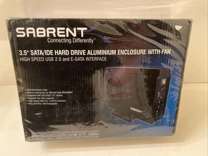 * NEW Sabrent EC-UEIS7 3.5” SATA/IDE Hard Drive Aluminum Enclosure W/Fan USB 2.0 - Picture 1 of 3