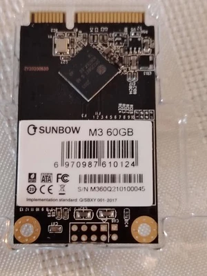 Sunbow M3 series 60GB mSATA 1.8" 6Gb/s SSD - SMS200S3/60G - Image 1 of 3