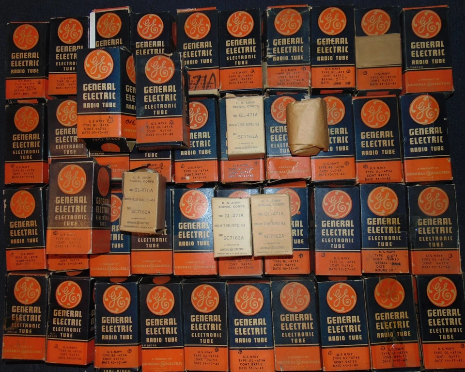 47 PIECES NOS NIB SPARK GAP TUBES * GENERAL ELEC. GL-471-A USA * SURGE PROTECTOR - Image 1 of 4