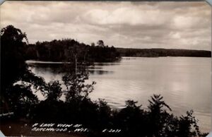 A Lake View at BIRCHWOOD, Wisconsin Real Photo Postcard - L.L. Cook