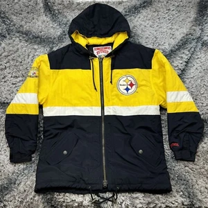 Vintage Pittsburgh Steelers Parka Coat Jacket Nutmeg Team NFL Men’s Size Large - Picture 1 of 13