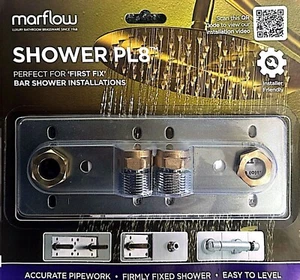 Shower Fixing Plate For Exposed Bar Shower Valve Fixing Kit 150mm Center Marflow