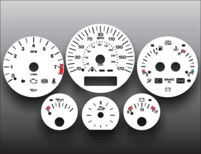 1998-2003 Jaguar XJ8 Instrument Cluster White Face Gauges - Image 1 of 4