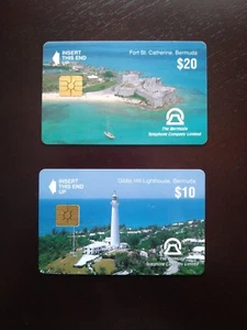 Set aus zwei Bermuda Telefonkarten - Fort St Catherine und Gibbs Hill Leuchtturm - Bild 1 von 1