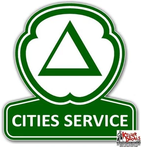 (CITI-5) 24" CITIES SERVICES GASOLINE GAS PUMP OIL TANK DECAL - Picture 1 of 1