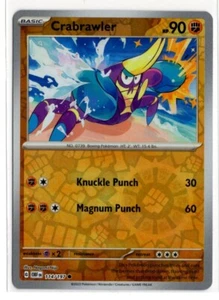 Pokemon Obsidian Flames Reverse Holo 114/197 Crabrawler - Picture 1 of 1