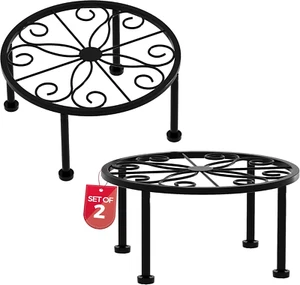 2 Pack Plant Stands Indoor Ourdoor, Heavy Duty Flower Pot Stands for Multiple Pl - Picture 1 of 6