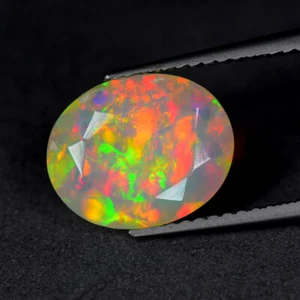 1.98Ct Oval_Incomparable 3D Rainbow Color Play Untreated Solid Welo Opal - Picture 1 of 1