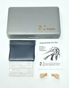 Vintage Emtech Hearing Aid With Box Collectible - Untested AS IS - Picture 1 of 9