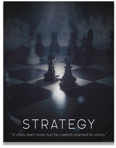 Logisches Schach Wissen Match Motivierende Zitate Poster 11x14 cm ungerahmt - Bild 1 von 7