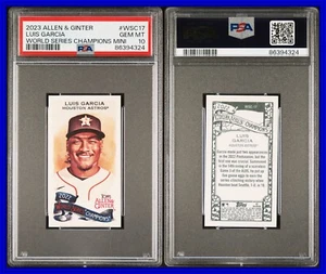PSA 10 2023 Allen and Ginter Mini '22 World Series Champions Luis Garcia POP1 - Picture 1 of 1