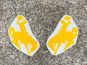 Wyoming Cowboys Full Size FS Football Helmet Decals - Picture 1 of 2
