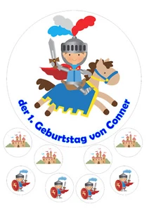 Edible Knights party decoration Cake Topper choices of size, iced and standing - Picture 1 of 4