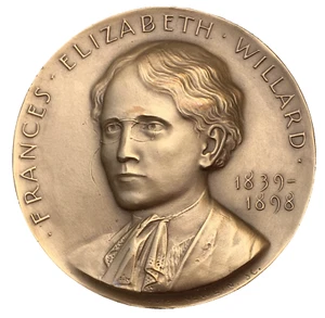 Frances E. Willard Hall of Fame for Great Americans Medaille, 1969 von CP Jennewein - Bild 1 von 2
