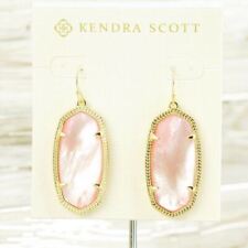 NWOT Kendra Scott Elle Pink Blush Pearl Shell Drop earring Gold Tone