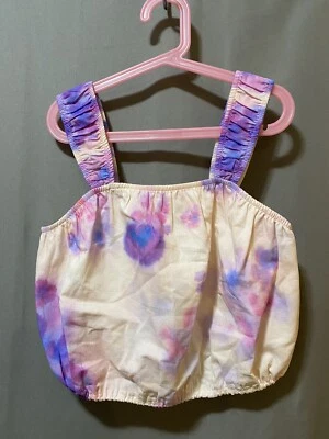 Camiseta sin mangas Zara para niñas sin mangas con dobladillo elástico tie dye talla 13-14 rosa/púrpura nueva sin etiquetas Foto 1 de 4