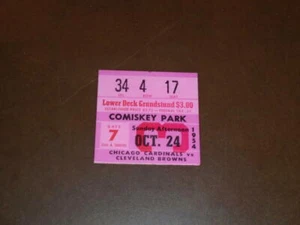 Browns at Cardinals NFL 1954 talón de boleto H.O.F. OTTO GRAHAM 3 TD  - Imagen 1 de 2