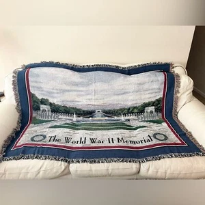 Pure Country Weavers World War II Memorial Tapestry Blanket Throw Made in USA - Picture 1 of 10