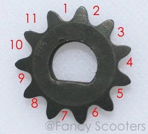 Drive Sprocket 25H x 11 Teeth Single D, e-scooter (ID=10mm) - Picture 1 of 6