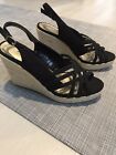 Ann Marino $50 - Espadrille wedge sandals - Black - Size 9