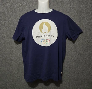 2024 Paris Olympics T-Shirt Mens XXL Navy Blue Officially Licensed Short Sleeve - Picture 1 of 11