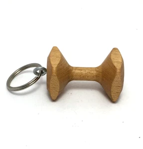Wood retriever dumbell keychains obedience trial dog sport schutzhund - Picture 1 of 6