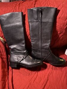 Lauren Ralph Lauren Sahara Black Leather Riding Boot Size 9B