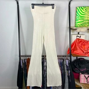 Free People Ivory Knit Sweater Pants - Picture 1 of 6