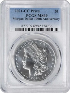 2021-CC Privy Morgan Silver Dollar MS69 PCGS - Picture 1 of 2