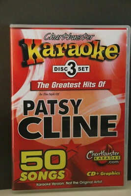Karaokê CD+G Chartbuster Patsy Cline Tracks 5104 Novo Na Caixa Com Lista de Músicas  - Imagem 1 de 3