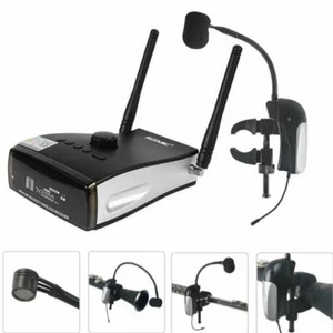 Sistema de micrófono condensador de micrófono de instrumento inalámbrico UHF para flauta de clarinete - Imagen 1 de 10